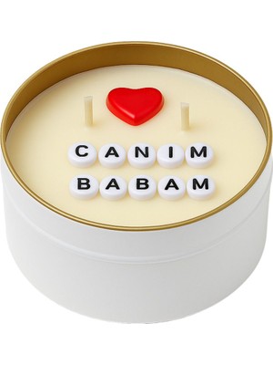 "canım Babam" Yazılı Gizli Mesajlı Mum – Sürprizli El Yapımı Hediye, Duman Yapmaz, Kokusuz, Soya Wa