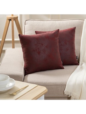 Kırlent Kılıfı Dekoratif Bordo Süet Kumaş Tekli 5 Ölçü 9 Renk Yastık Kılıfı Koltuk Yatak Araba