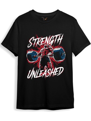 Gym Sporcu Fitness Halter Kaldırmak Ağırlık Dumbell Çalışmak Güç Regular Fit %100 Pamuk T-Shirt