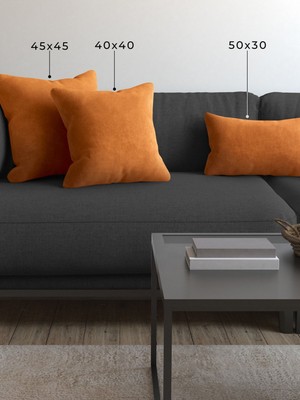 Soft Series Portakal Rengi Kırlent, Yastık Kılıfı