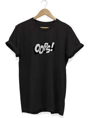 Oops Baskılı T-Shirt