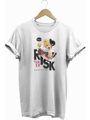 Risky Bear Baskılı Tshirt