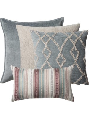 "rodos" - Dekoratif Yastık- 4'lü Kombin Set (Iç Yastık Dahil)