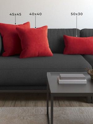 Soft Series Saltanat Kırmızısı Kırlent, Yastık Kılıfı