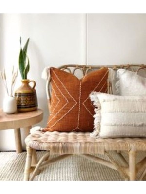 Dekoratif Bohem El Işleme Kırlent Kılıf Özel Kumaş.