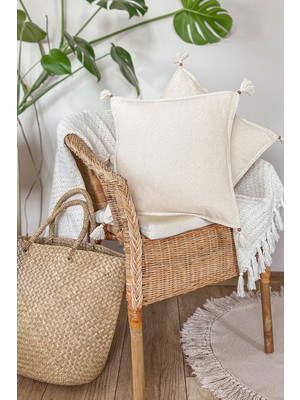 2'li Keten Kırlent Kılıfı