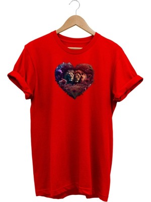 Kalp Baskılı T-Shirt