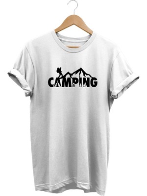 Kamp Baskılı T-Shirt