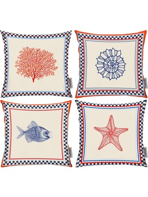 Marin 4'lü Kırlent Kılıfı