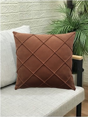 Leke Tutmaz Silinebilir Kapitoneli Kırlent Yastık Kılıfı