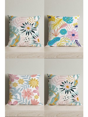 Özel Tasarım Çift Taraflı Dijital Baskılı Dekoratif Kırlent Kılıfı 4'lü