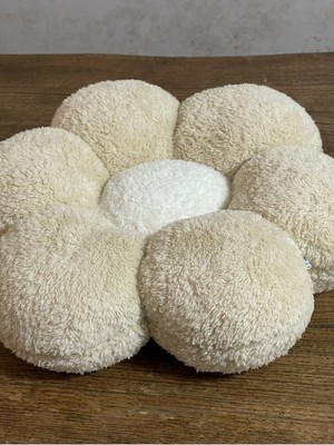 Papatya Sütlü Kahve Kırlent Peluş Yastık Dekor Yastık Tasarım