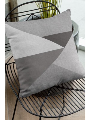 43X43CM Geometrik Leke Tutmaz Premium Tay Tüyü Kumaş Çift Taraflı Kırlent Yastık Kılıfı KRL392