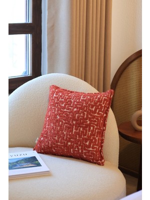 Labirent Kiremit Kırlent Kılıfı( 45X45)