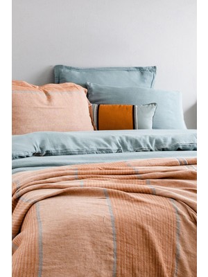 Nova Keten Kırlent Kılıfı-Botanik/tütün 35X55