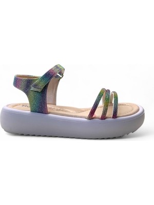 502 Kız Çocuk Taşlı Sandalet