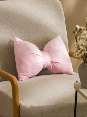 Pembe Fiyonk Görünümlü Pelüş Kırlent 30X40 cm