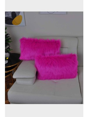 Peluş Kırlent Kılıfı Ithal Premium Kumaş - Fuşya