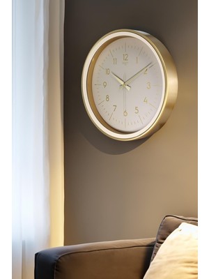 Modern Yuvarlak Duvar Saati, 37 Cm, Siyah, Pilli, Şık ve Kullanışlı Tasarım