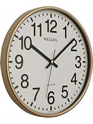 Yaldızlı Yuvarlak Duvar Saati 26 cm Şık ve Modern Tasarım