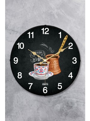 25 cm Şık Plastik Cam Bombeli Mutfak Duvar Saati Beyaz Renk