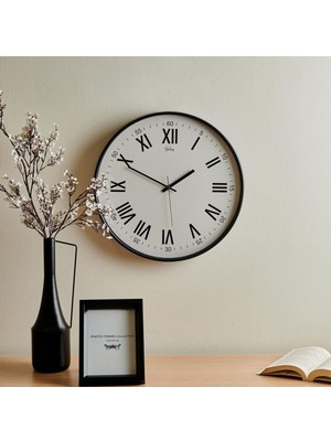 Beyaz Latin Rakam Duvar Saati, 43 Cm, Şık ve Modern Tasarım