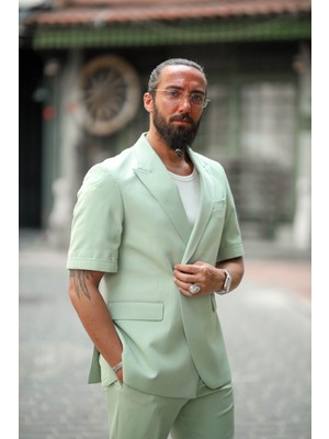 Yeni Koleksiyon Özel Tasarım Geniş Kalıp Mono Yaka Takım