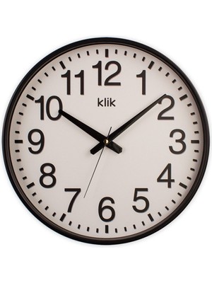 Modern Siyah Çerçeveli Duvar Saati, Şık ve Fonksiyonel Tasarım