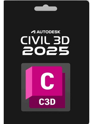 Autodesk Civil 3D 2025 Premium Dijital Kod 2 Yıl  Ürün Windows İçin