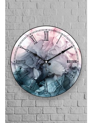 Şık Oval Cam Duvar Saati 36CM, Modern Tasarım ve Dayanıklı Malzeme