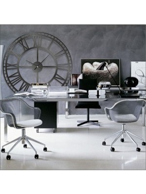 120 cm Büyük Siyah Mdf Duvar Saati, Şık ve Modern Tasarım