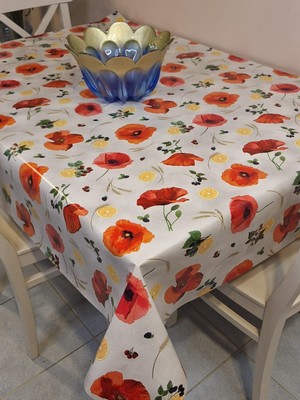 Başak Ev Tekstili Elyaflı Pvc Muşamba - Desenli Silinebilir Masa Örtüsü