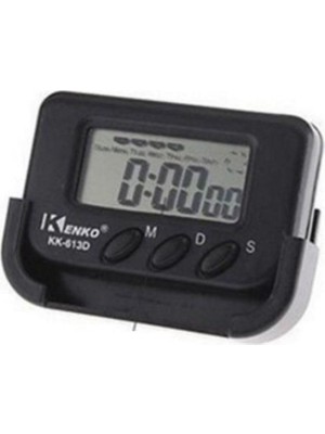 Siyah Dijital Saat, Kronometre ve Alarm Özellikleriyle Pilli ve Çok Fonksiyonlu