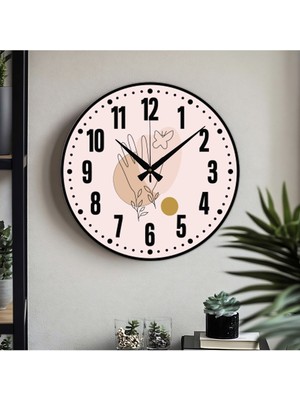 40CM Uv Baskılı Sessiz Duvar Saati, Metal Akrep ve Yelkovan, Şık Gri Tasarım