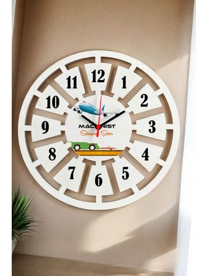 Beyaz 40CM Duvar Saati, Şık ve Modern Dekorasyon Için Ideal