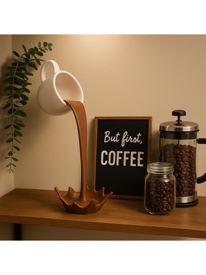 Sıcak Kahve Figürü, Dekoratif Biblo, Evinize Şıklık Katacak Obje