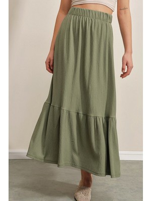 Arben Boutique 1886 Uzun Örme Etek - Haki