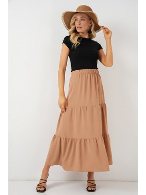 Modavera Ayrobin Uzun Etek 8048 - Bisküvi