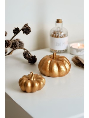 Iki Parçalı Şık Gold Kabak Dekor, Ev Süsleme Için Zarif Detaylar