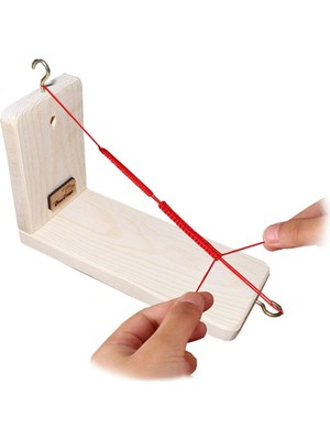 Doğal Ahşap Bileklik Örme Aparatı ve Stand 20X12CM