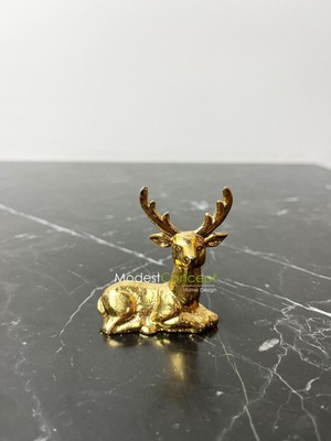 Şık Metal Geyik Figür, Dekoratif Obje, Gold ve Gümüş Renk Seçenekleri