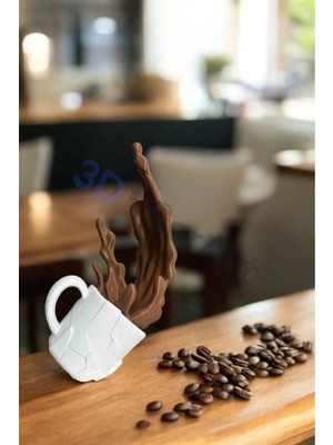 20CM Dekoratif Kahve Dökülen Figür, Kahve Köşesi Dekoru, Sıçrayan Tasarım