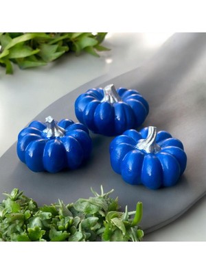 3'lü Kabak Biblo Seti, Lacivert Renk, Şık ve Dekoratif Ev Aksesuarı.