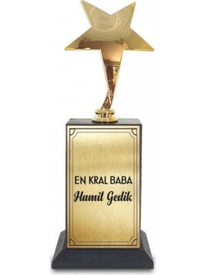 Kişiye Özel Babalar Günü Altın Yıldız Büyük Boy Ödül Hediye