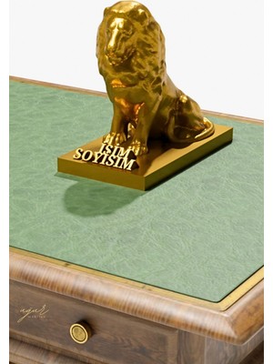 Altın Kaplama Aslan Heykeli, Şık ve Gösterişli Dekorasyon Parçası