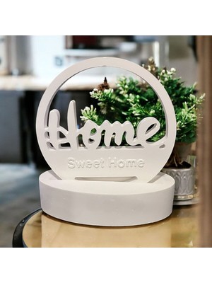 Beyaz Ev Dekoratif Obje, Standlı, Süs Eşyası, Şık ve Estetik Hediye Seçeneği