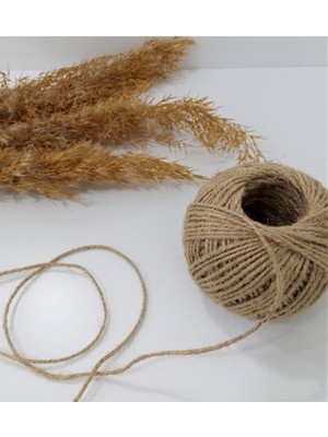 Doğal Renk Jüt Ipi, 2 Adet, 100 Gr, Dekor ve Halat Kullanımı Için Ideal