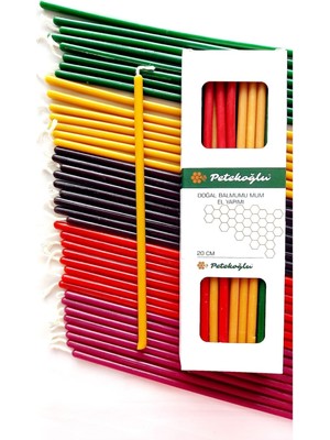 Renkli Bal Mumları, Dilek ve Doğal Parti Mumları, Uzun ve Ince Tasarım, Doğal Ritüel Mumu