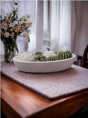 8’li Mini Sukulent ve Mum Seti, Dekoratif ve Kokulu, Şık Hediye Seçeneği