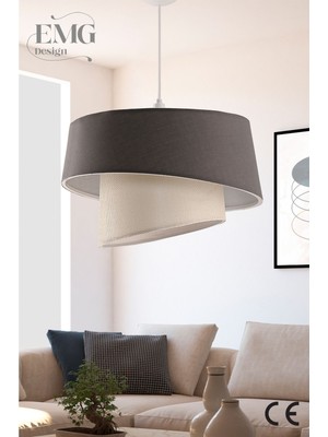 Manolya Modern Kumaş Başlıklı 2 Katlı Yatak Odası Çocuk Odası Salon Mutfak Hol Avize